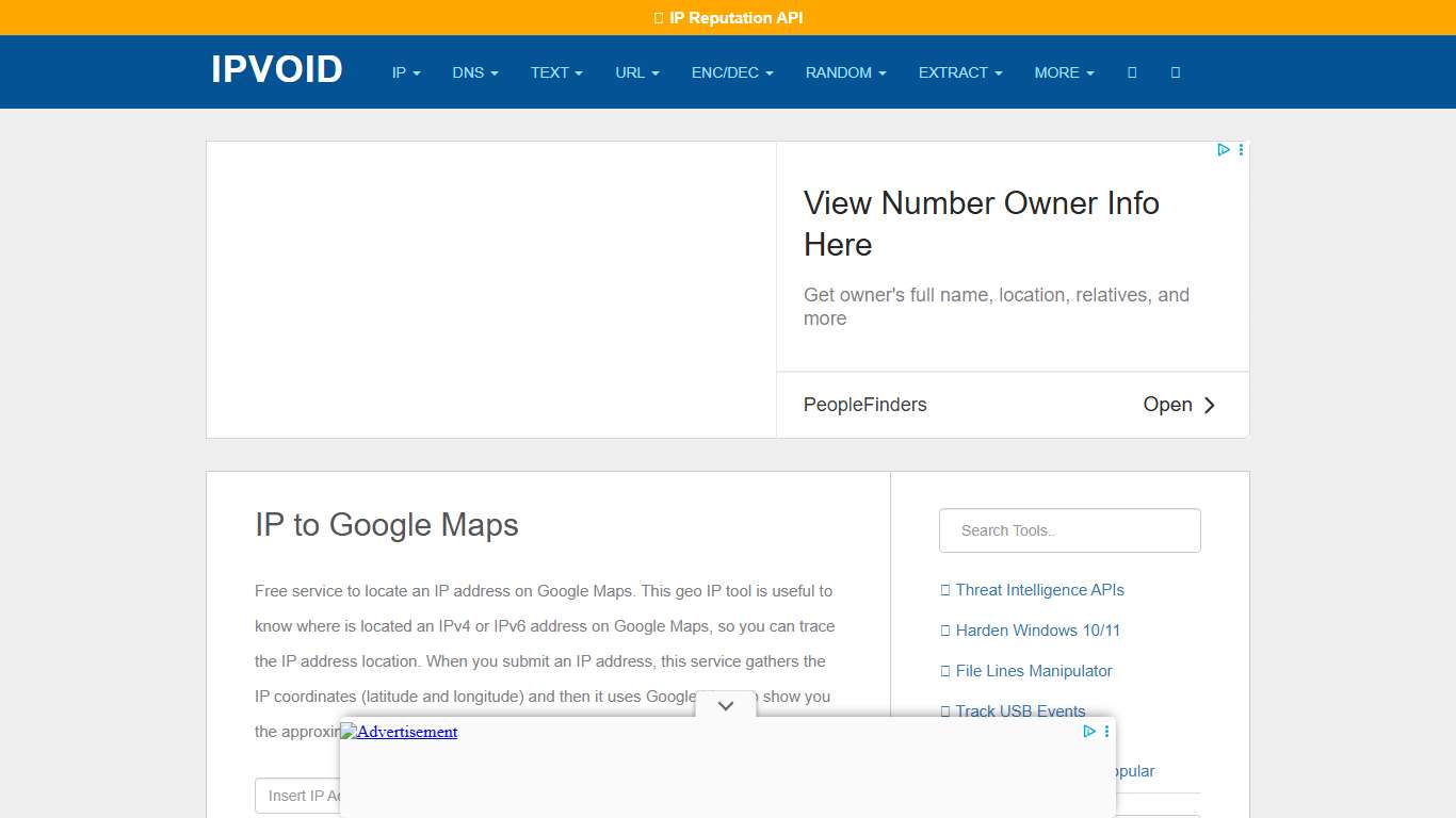 IP to Google Maps, Locate IP on Google Maps IPVoid